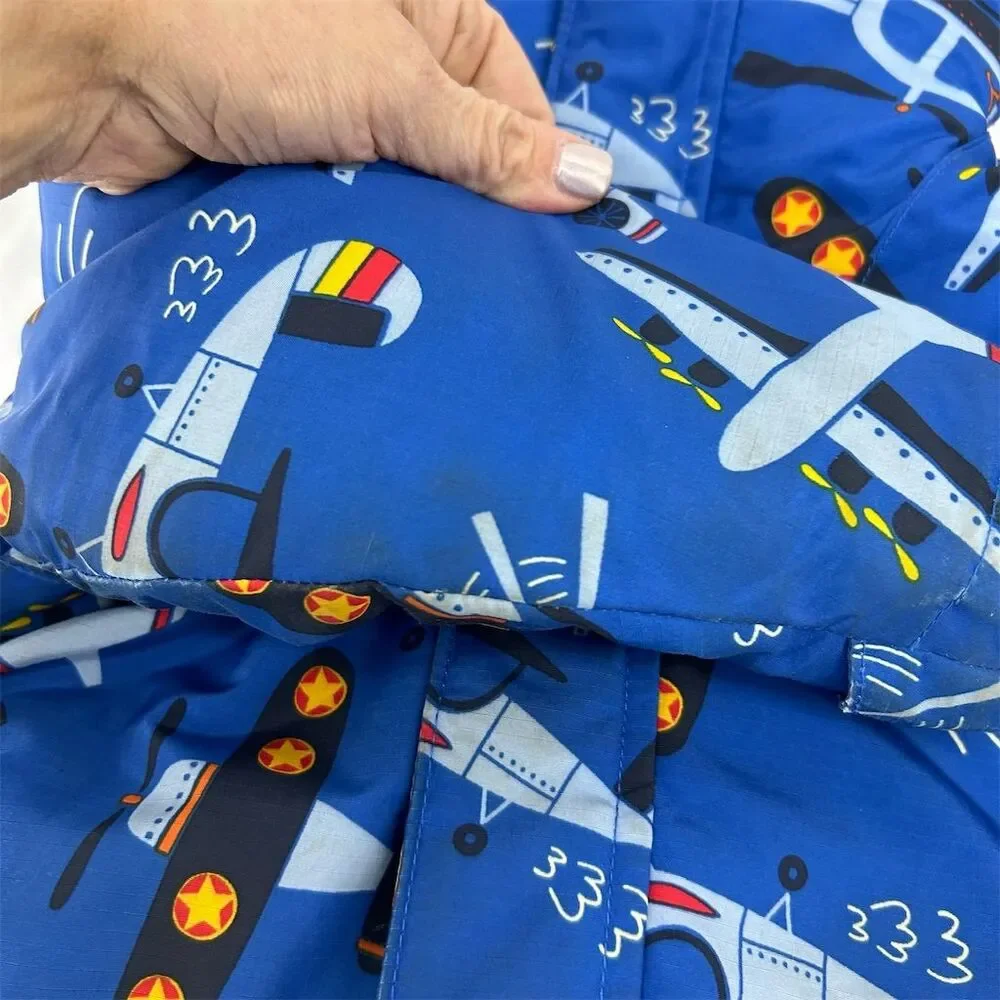 The Children's Place 3-in-1 Toddler Jacket 2T Blue Airplane Print